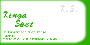 kinga spet business card
